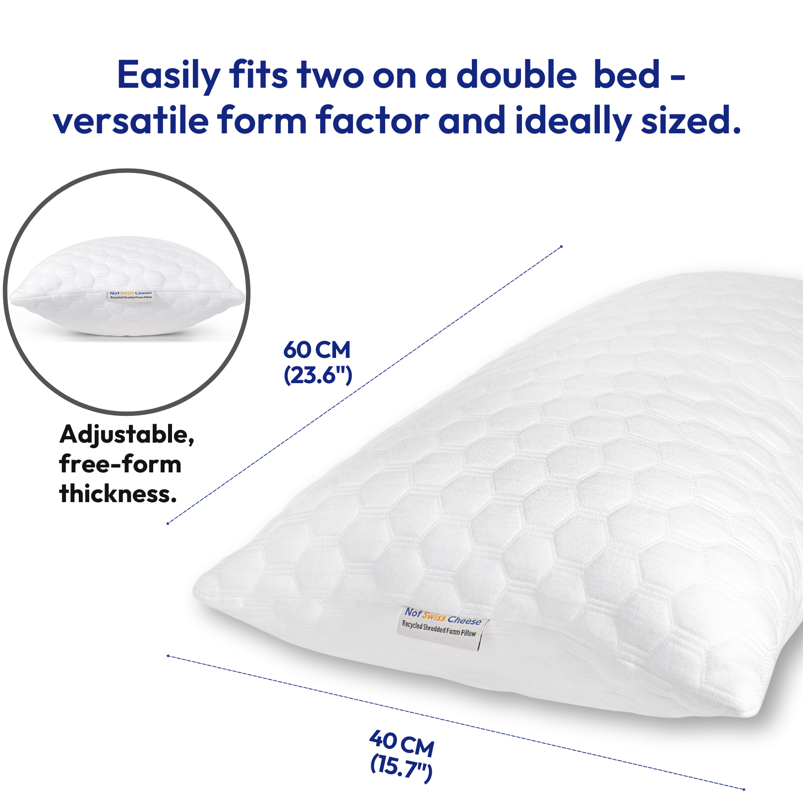 Shredded Adjustable Memory Foam Bed Pillow